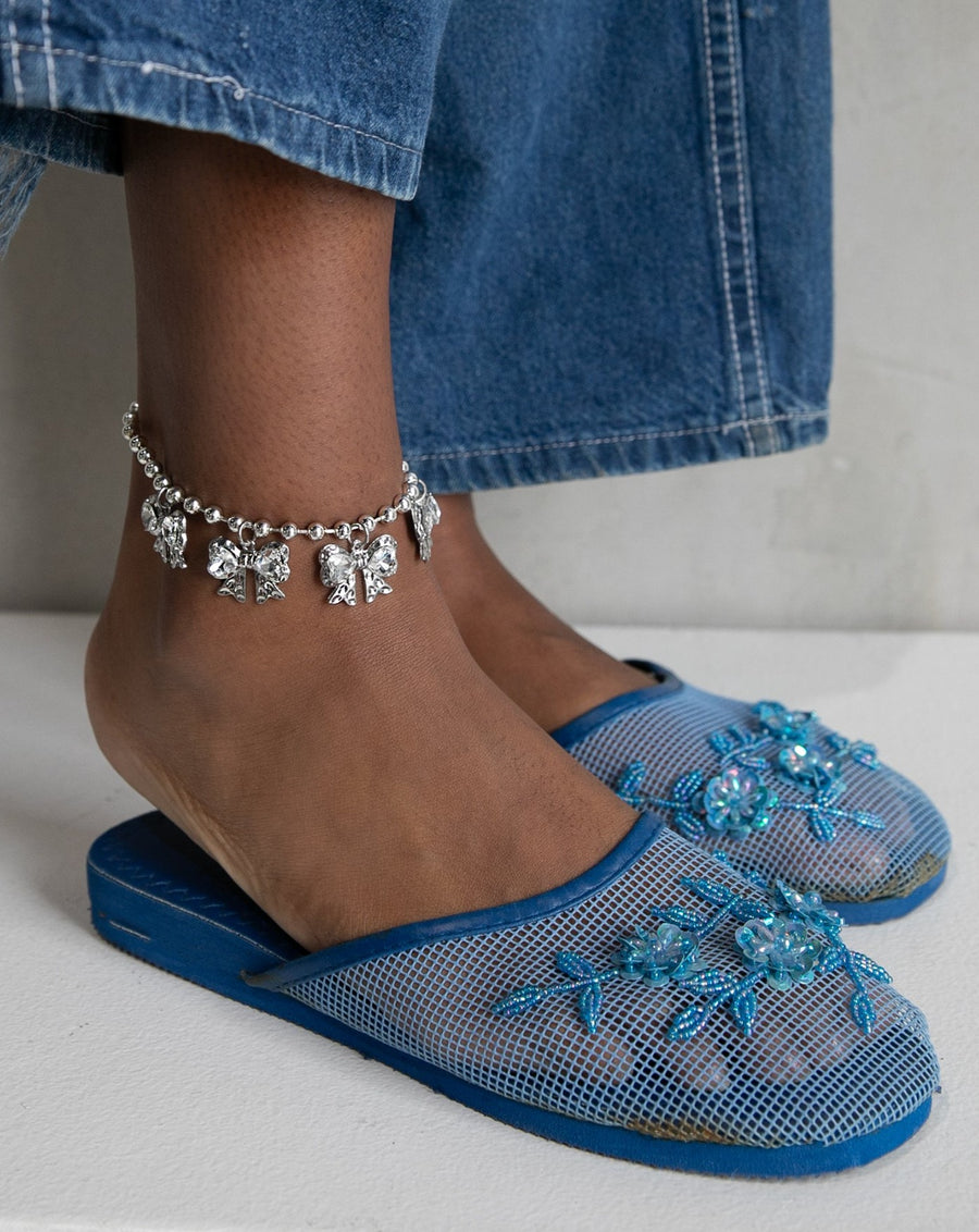 Crystal Bow Anklet
