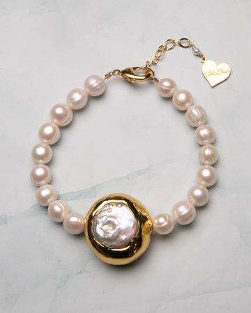 Pearl Button Bracelet