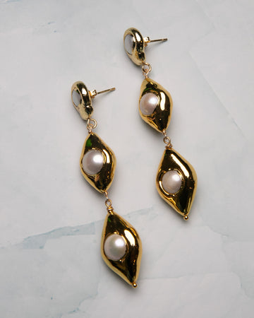 Pearl Almond Earrings