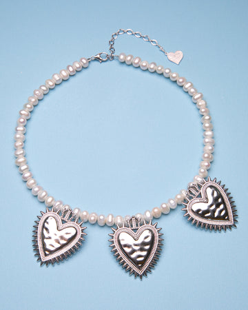 Pearl Sacred Heart Necklace