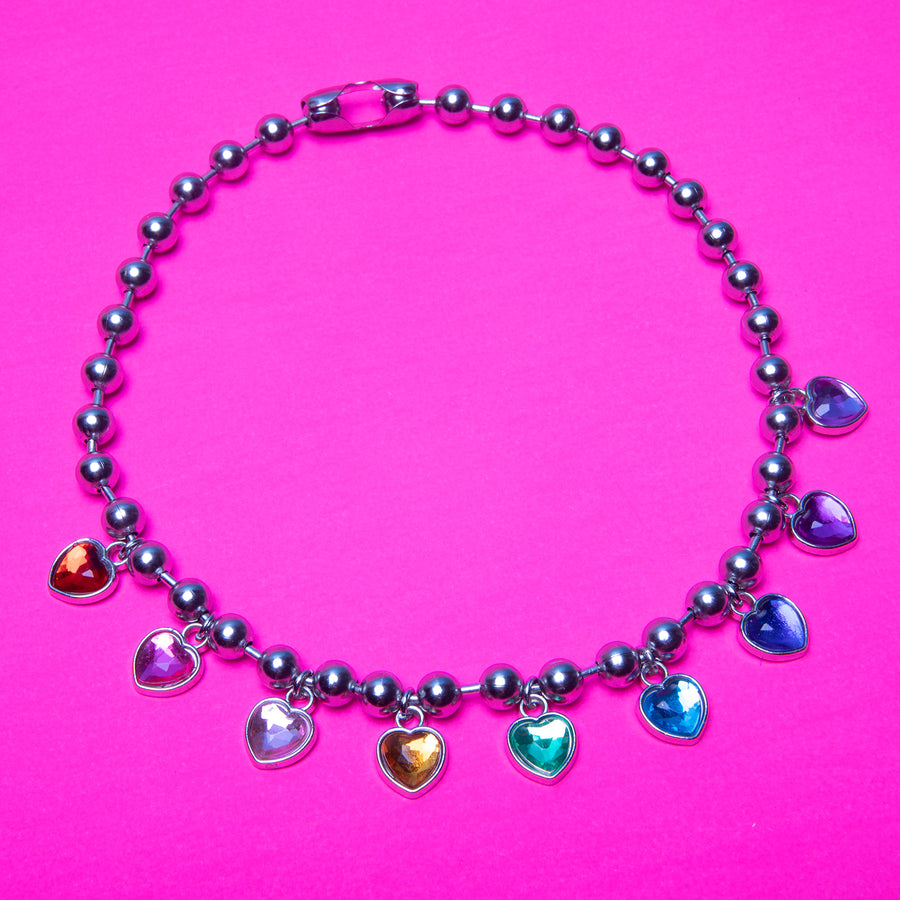 Ball Chain Heart Necklace