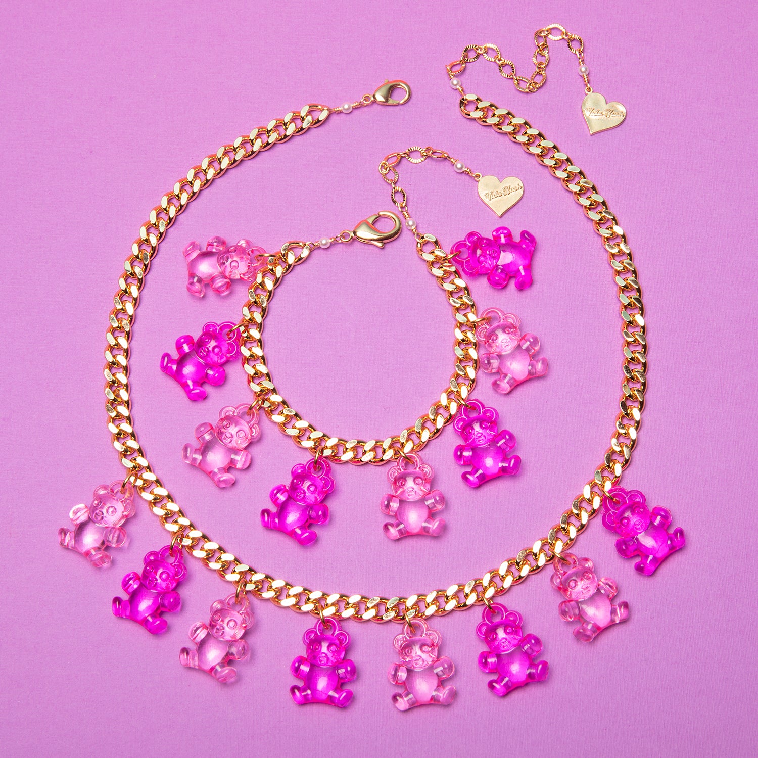Kawaii Glasses Chains Gummy Bear Pastel Pink Pearl -  Israel