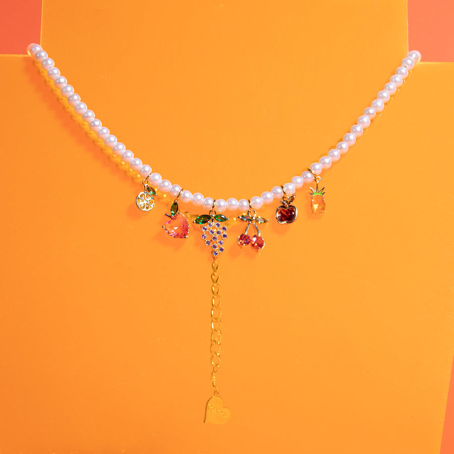 Pearl Fruit Salad Necklace