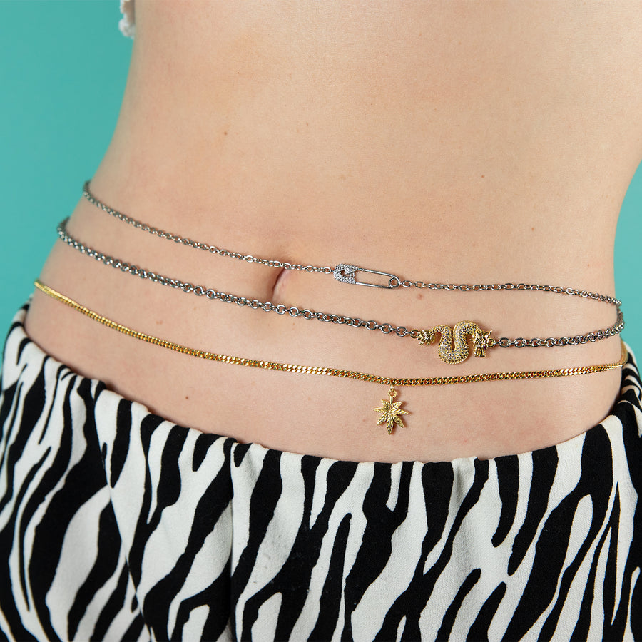 Safety Pin Belly Chain