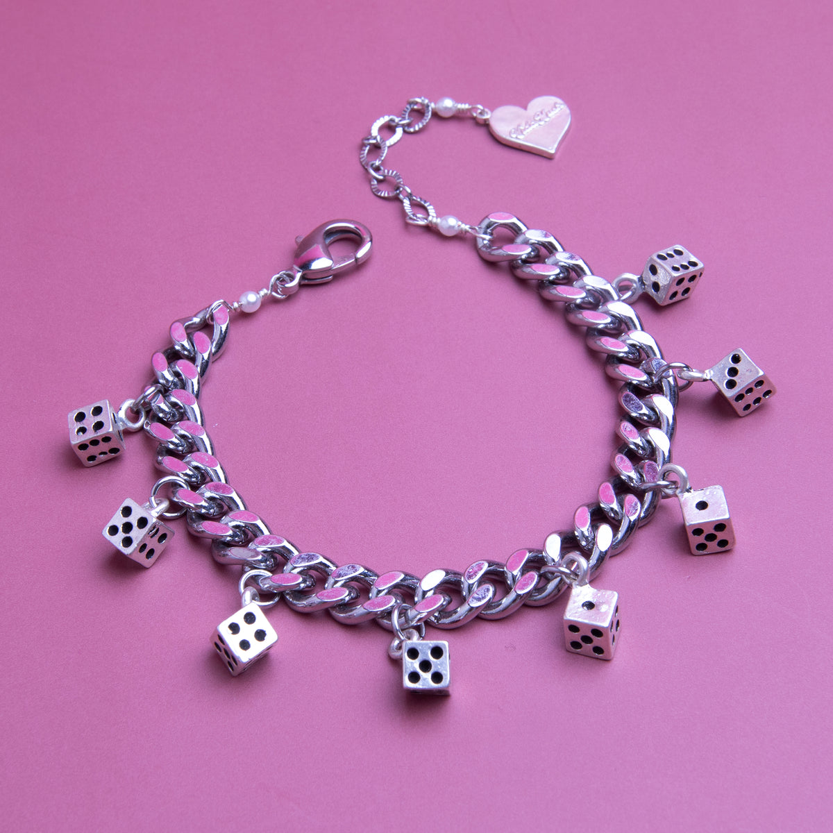 Mini Dice Charm Bracelet | Edgy Charm Jewelry – VidaKush