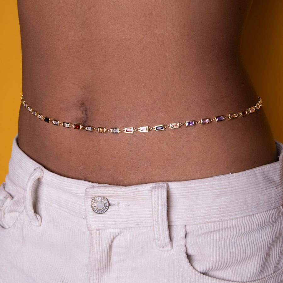 Rectangle Prism Belly Chain