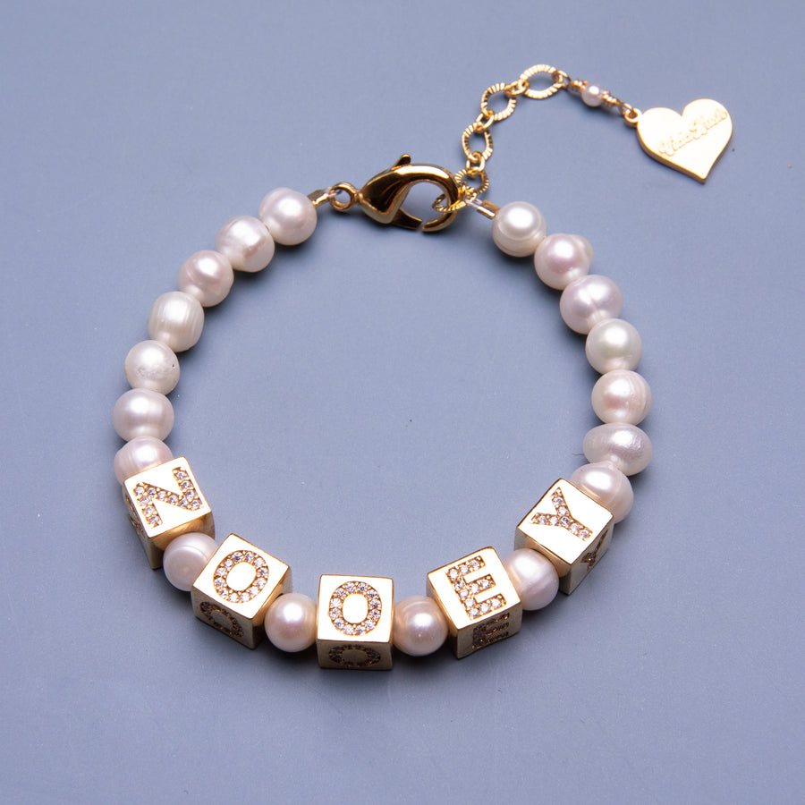 Pearl Custom Block Bracelet