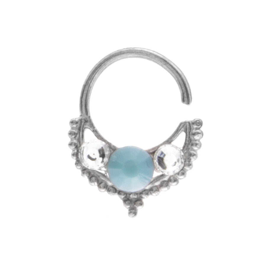 Turquoise and Clear Jewel Freya Ring