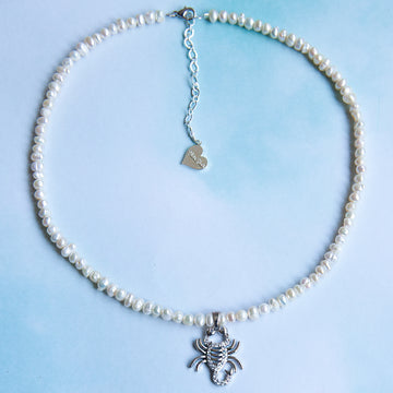 Pearl Scorpion Necklace