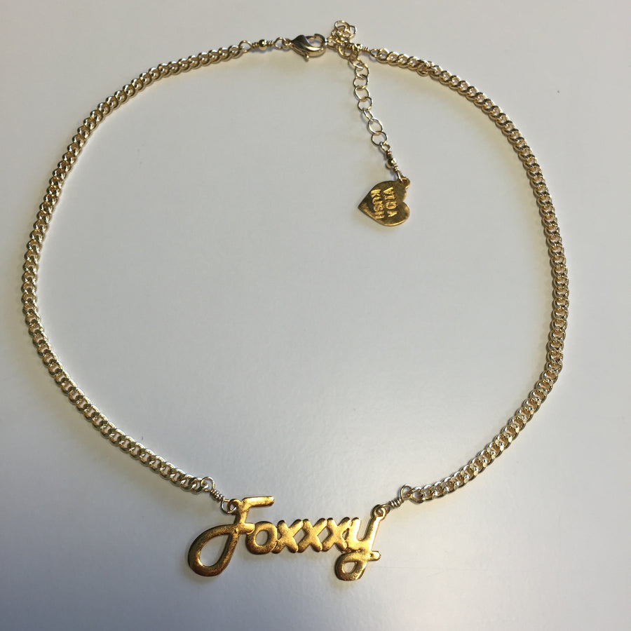 Foxxxy Nameplate Necklace
