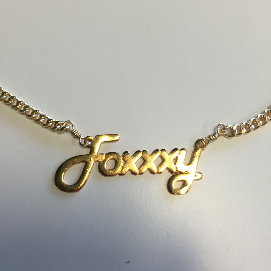 Foxxxy Nameplate Necklace