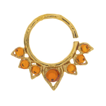 Fancy Orange Jewel Aurora Ring