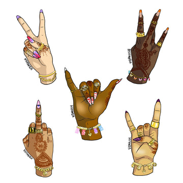 Henna Hands Sticker Pack
