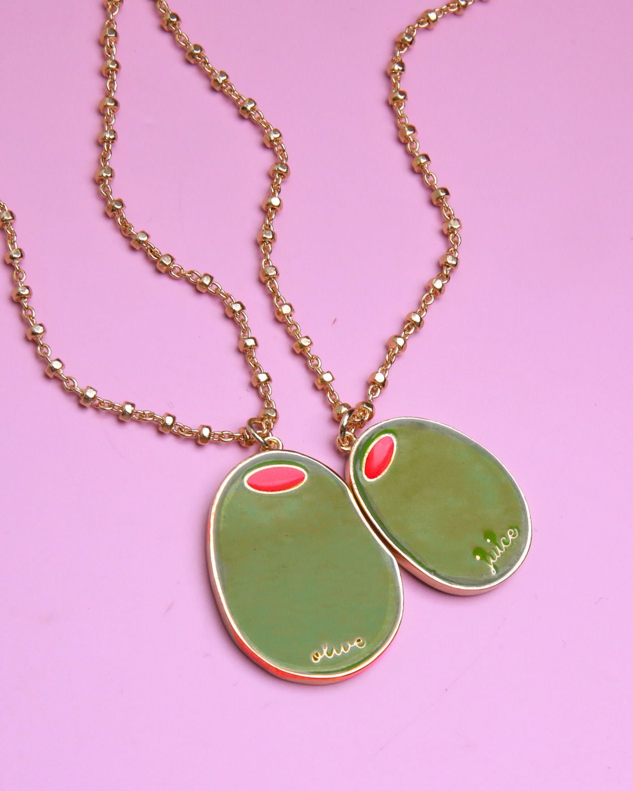 Olive Juice Necklace Set