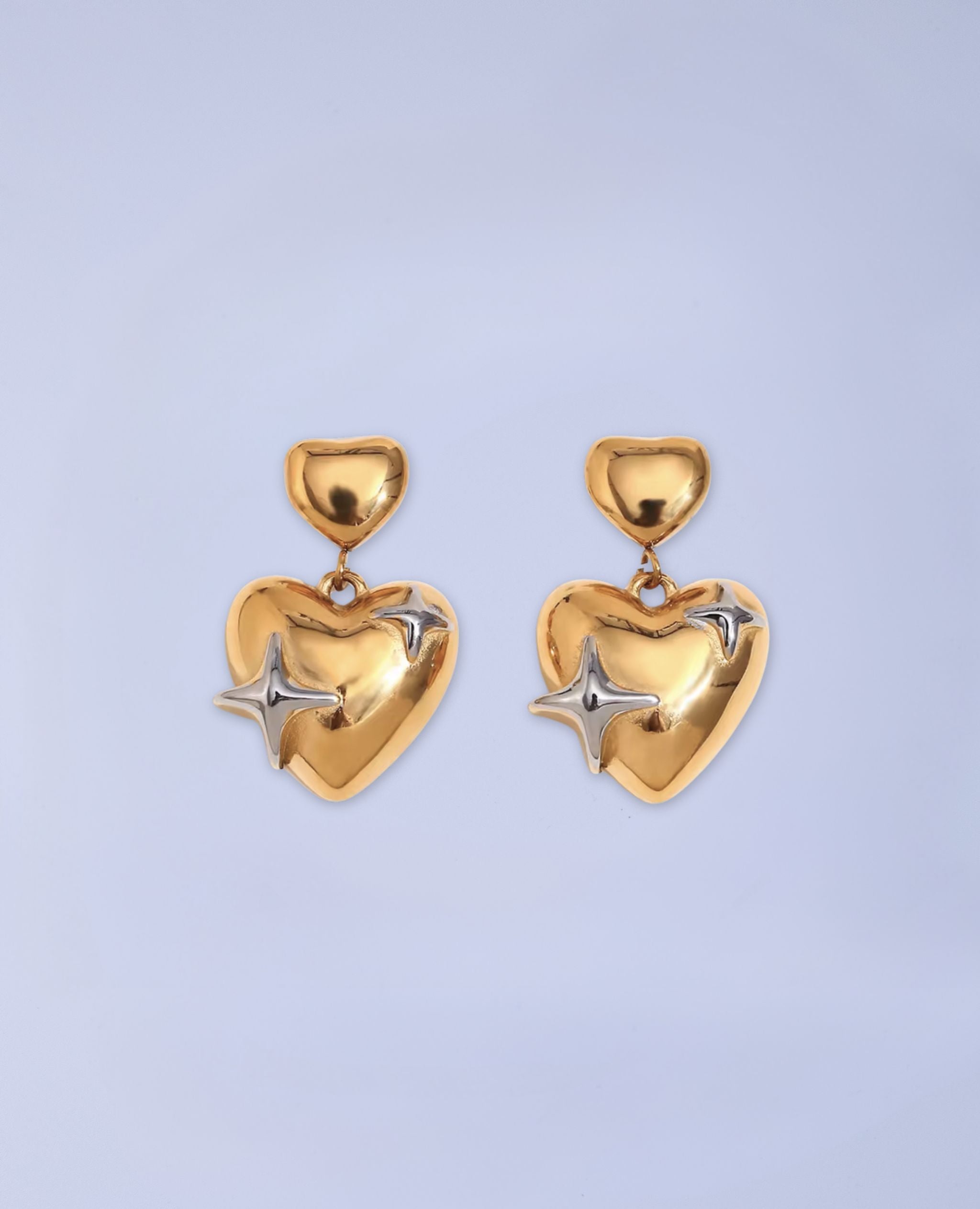 Duotone Heart Emoji Earrings