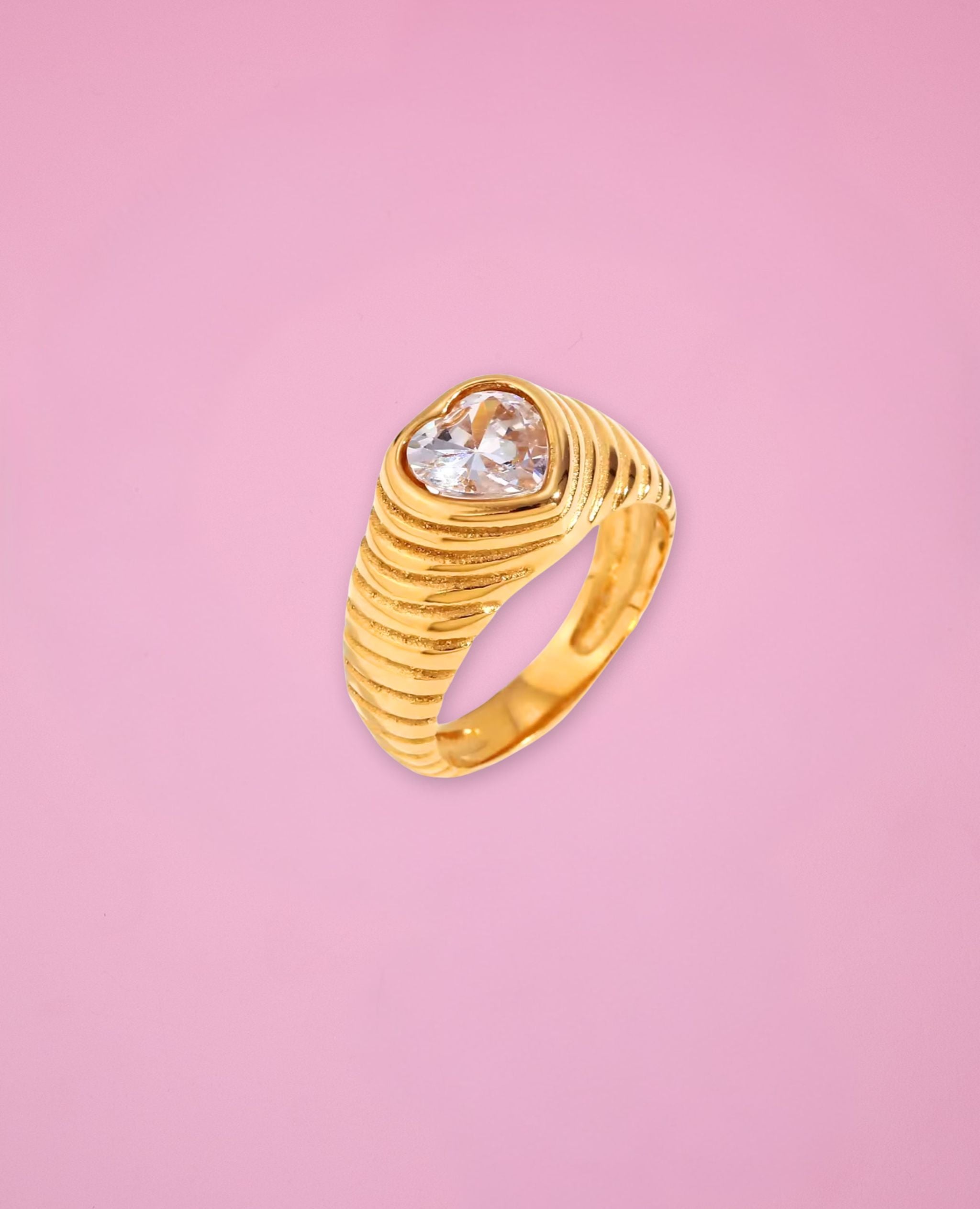 Crystal Heart Ring