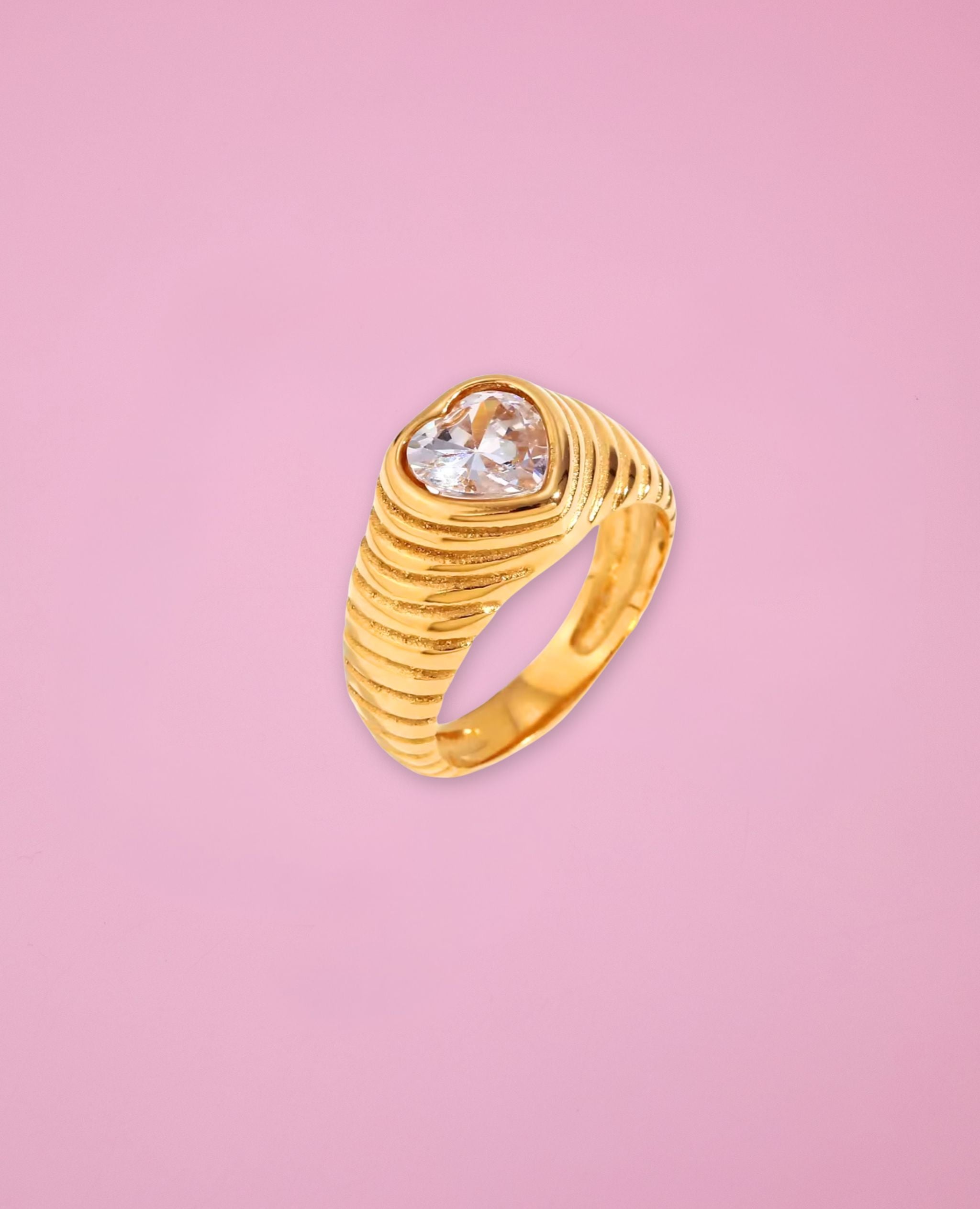 Crystal Heart Ring