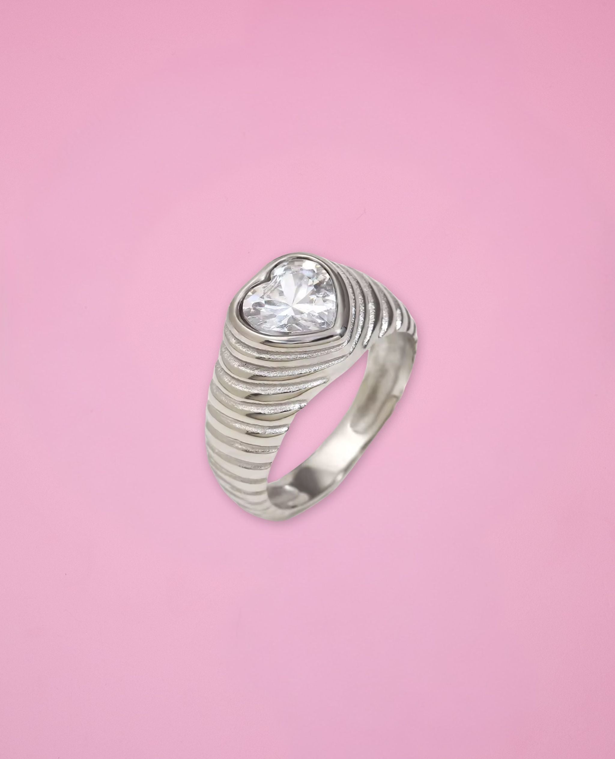 Crystal Heart Ring