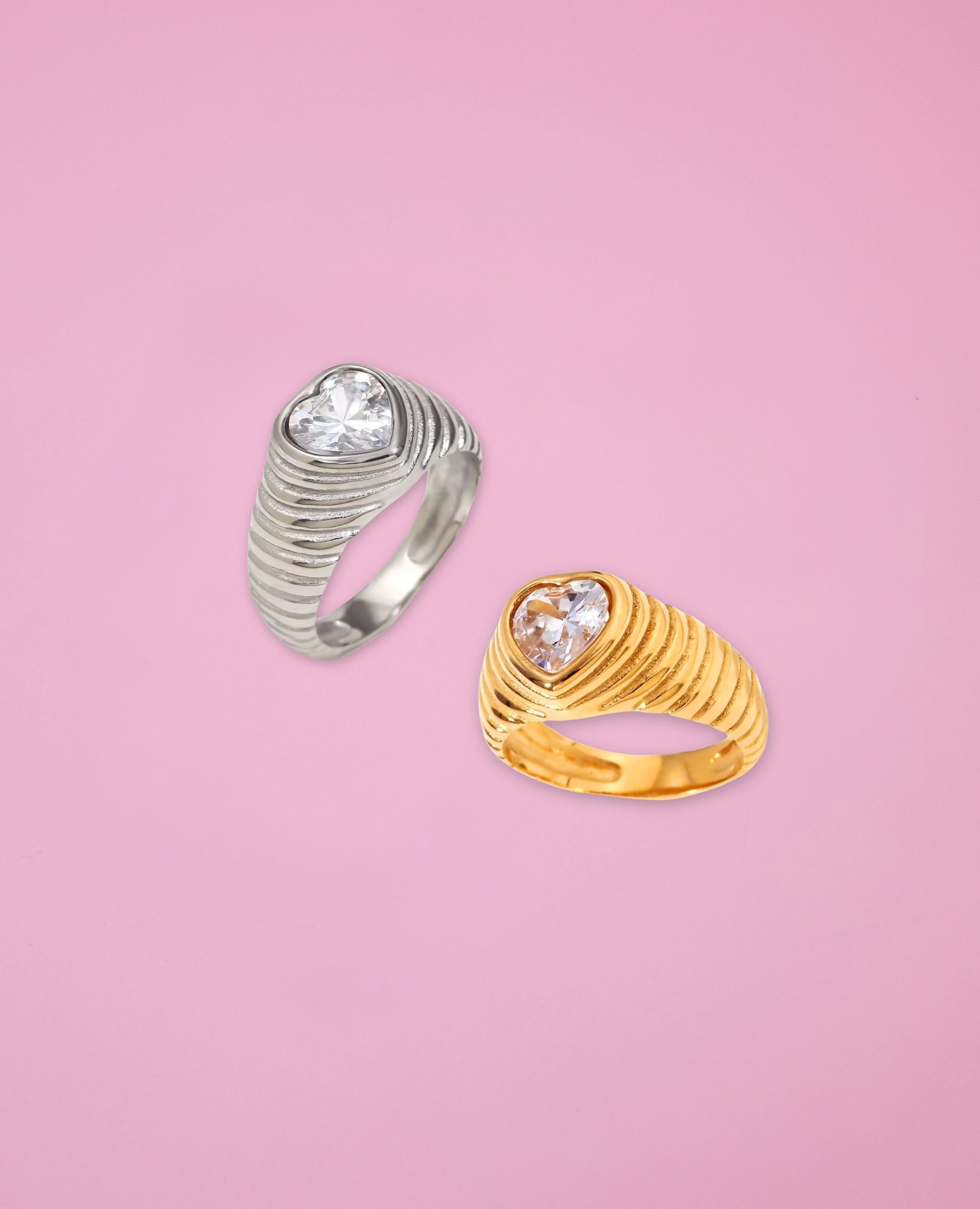 Crystal Heart Ring