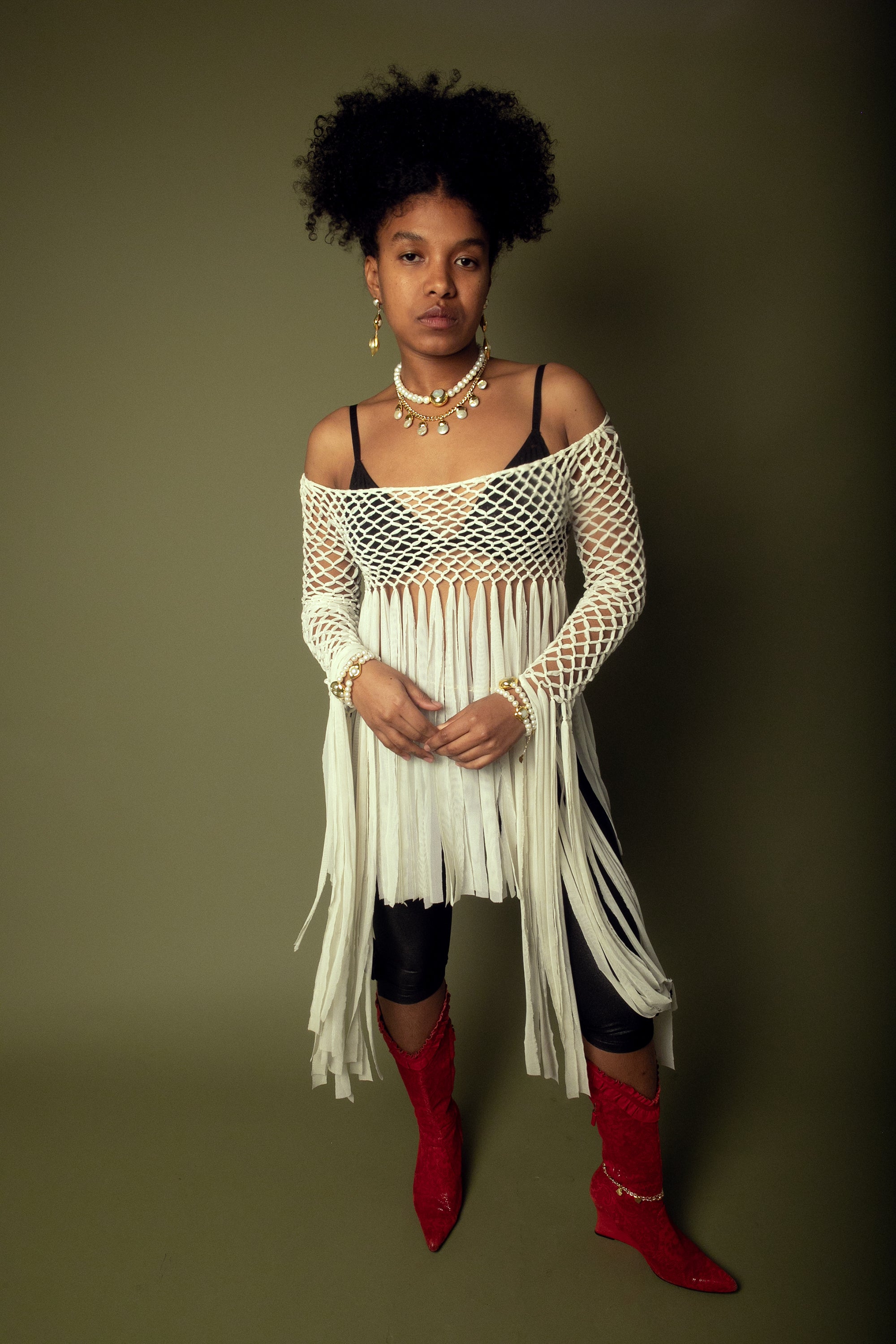 Pearl Button Necklace