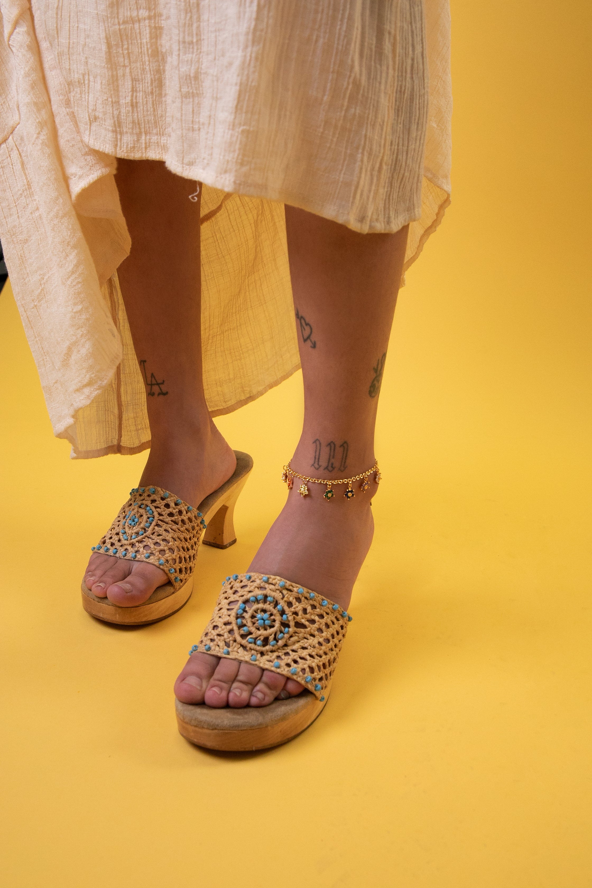 Twinkle Flower Charm Anklet