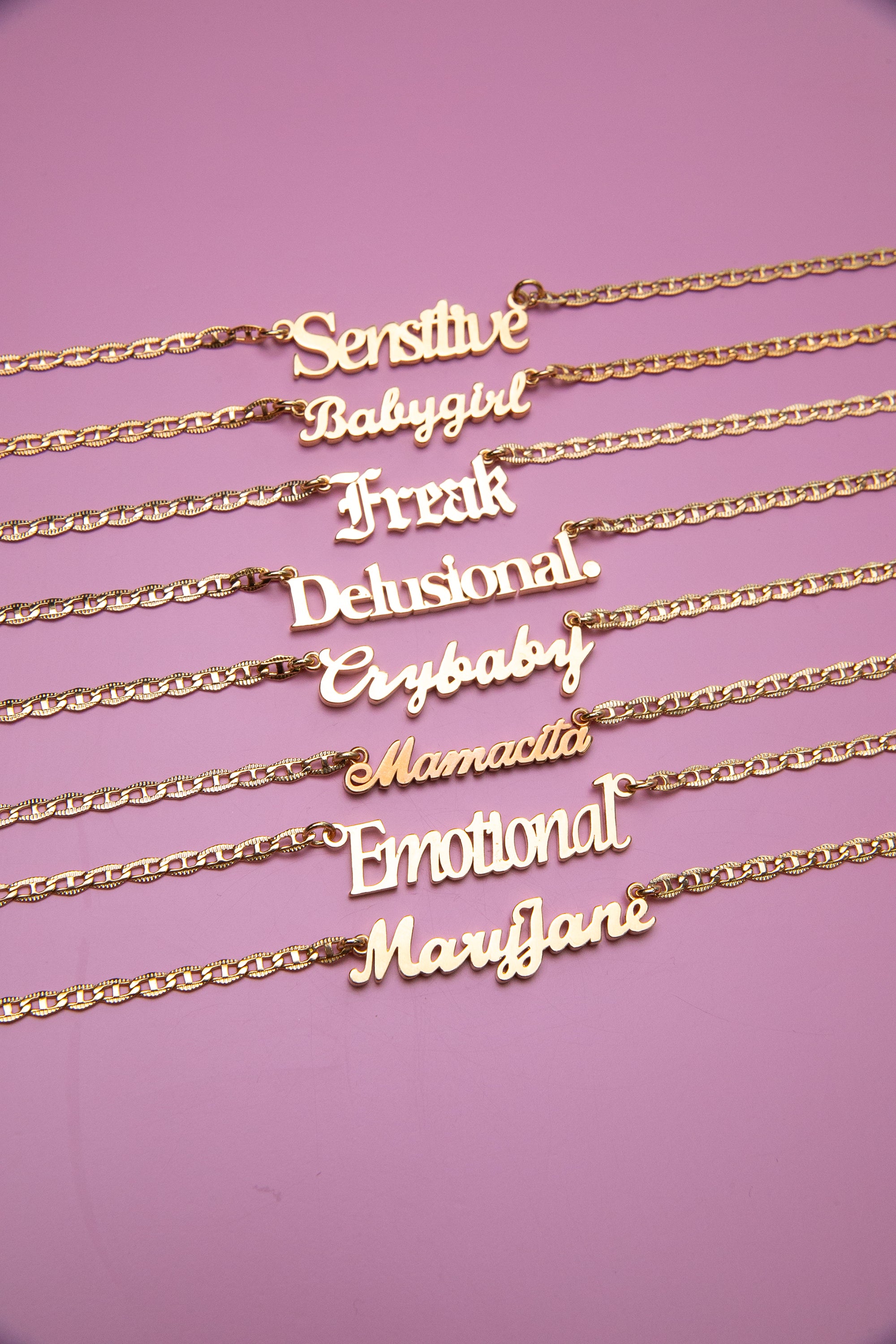 Sensitive Nameplate Necklace