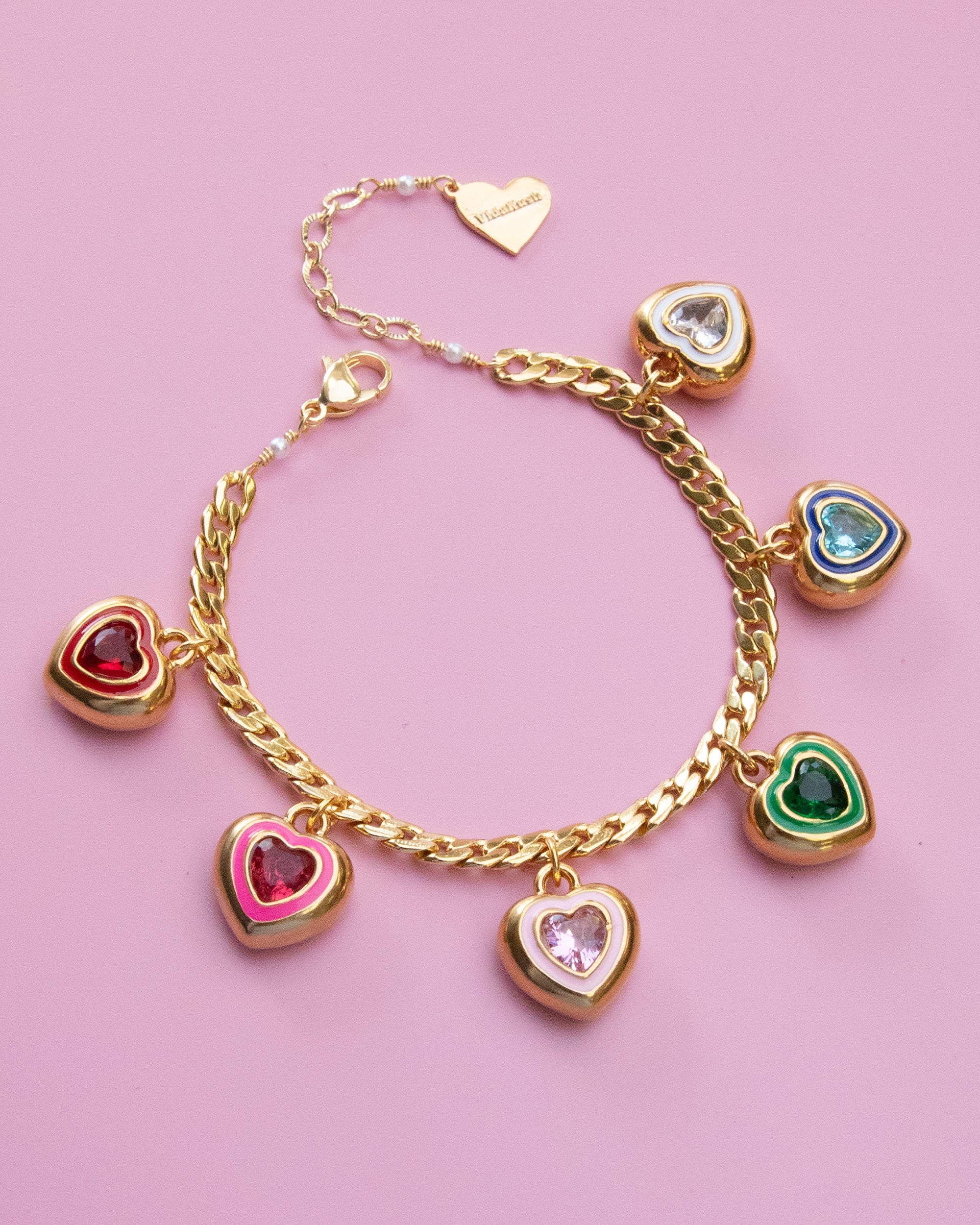 Digital Heart Charm Bracelet