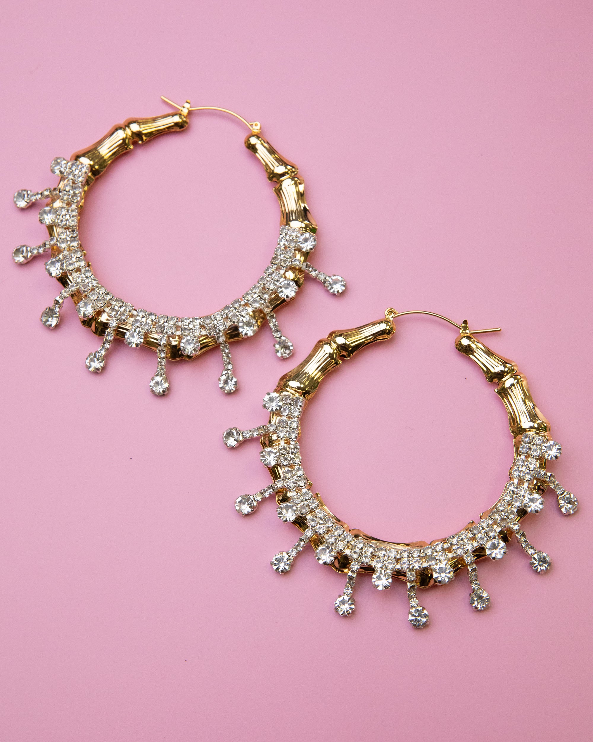 Showgirl Bamboo Hoop Earrings