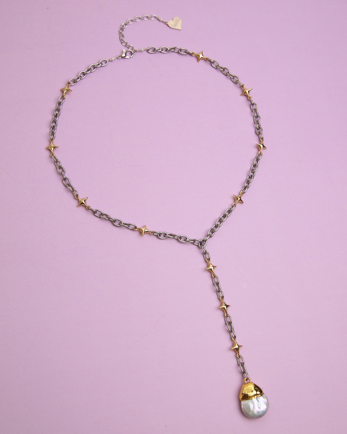 Mini Pearl Star Power Y Necklace