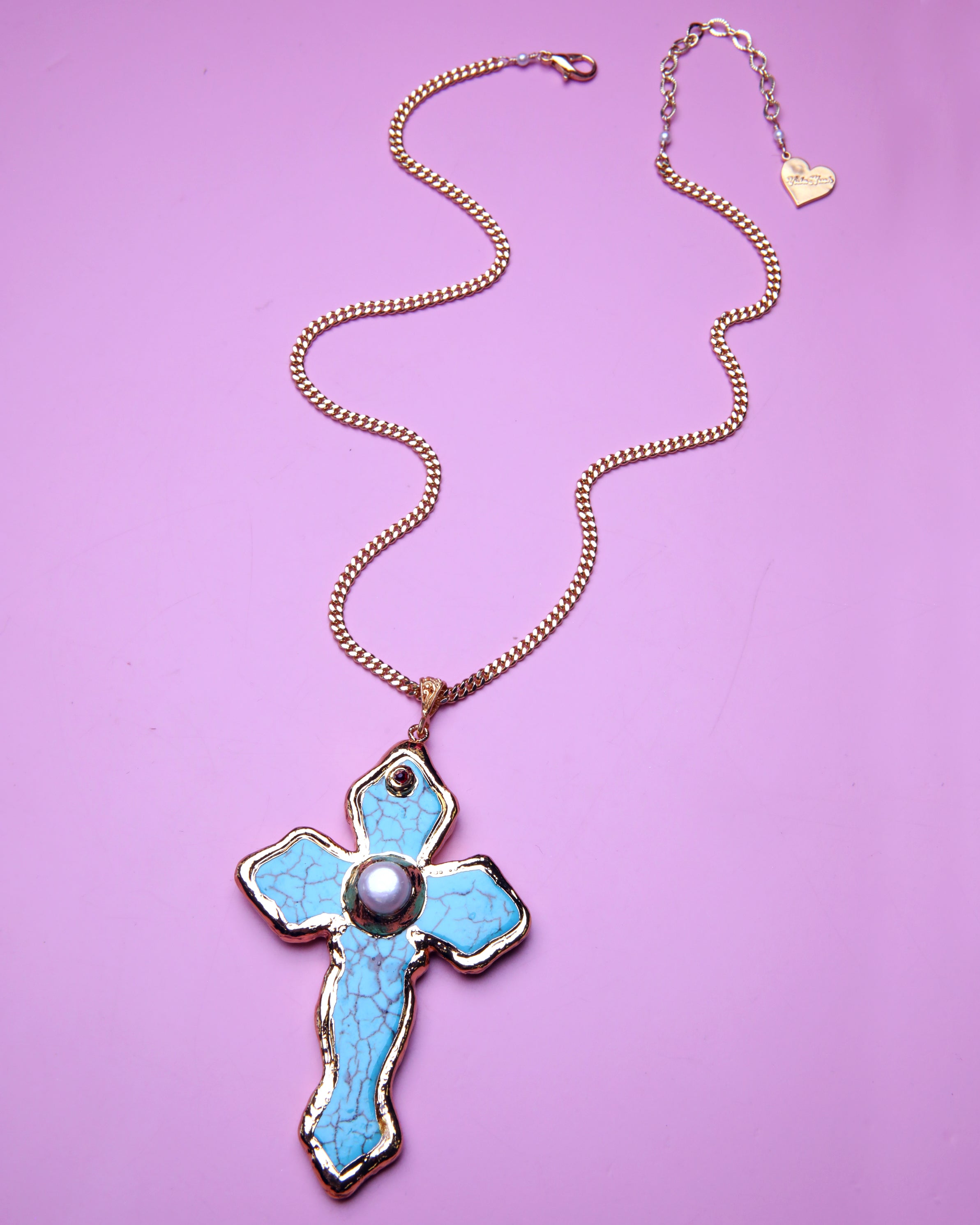 Turquoise Cross Necklace