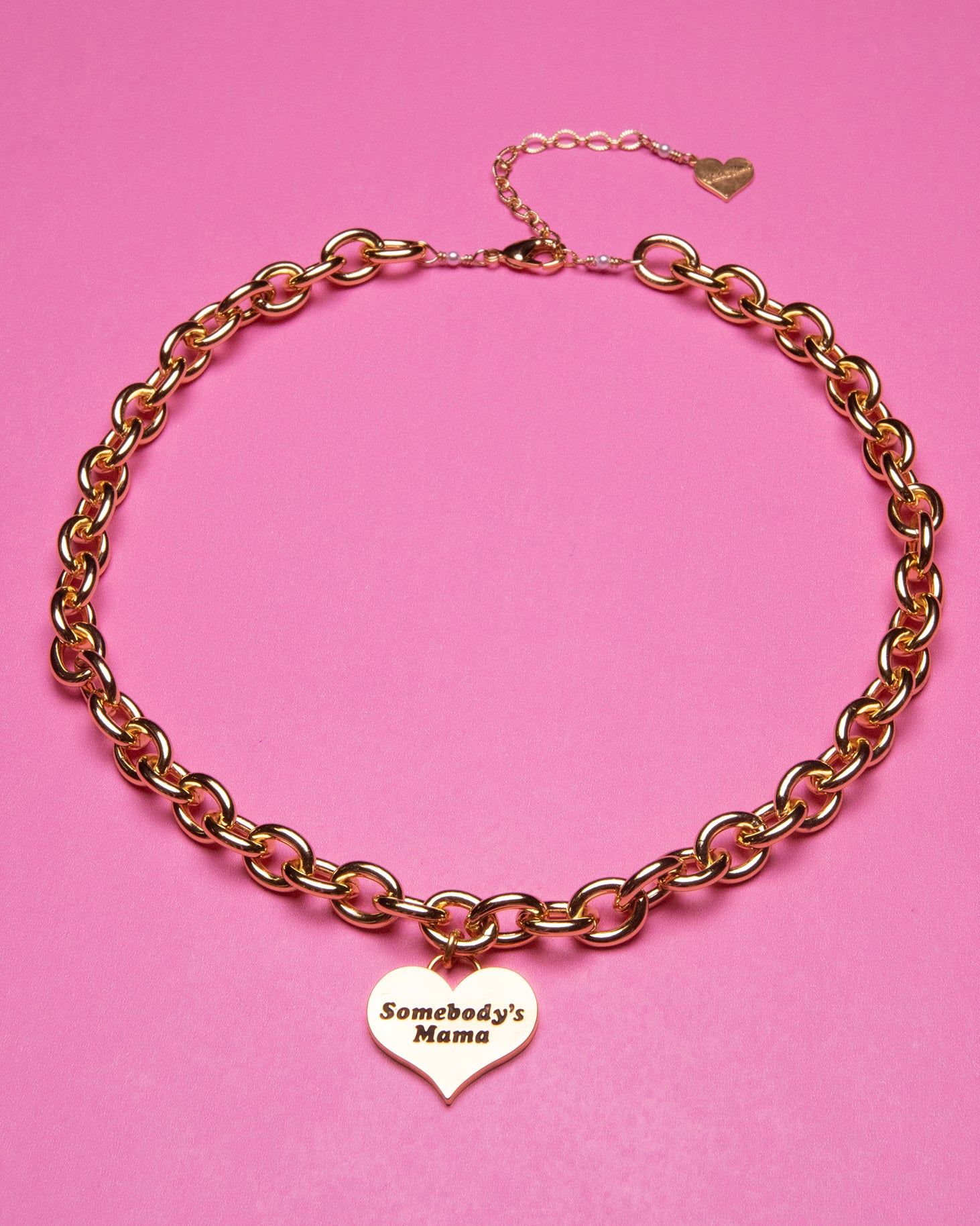 Somebody's Mama Heart Tag Necklace