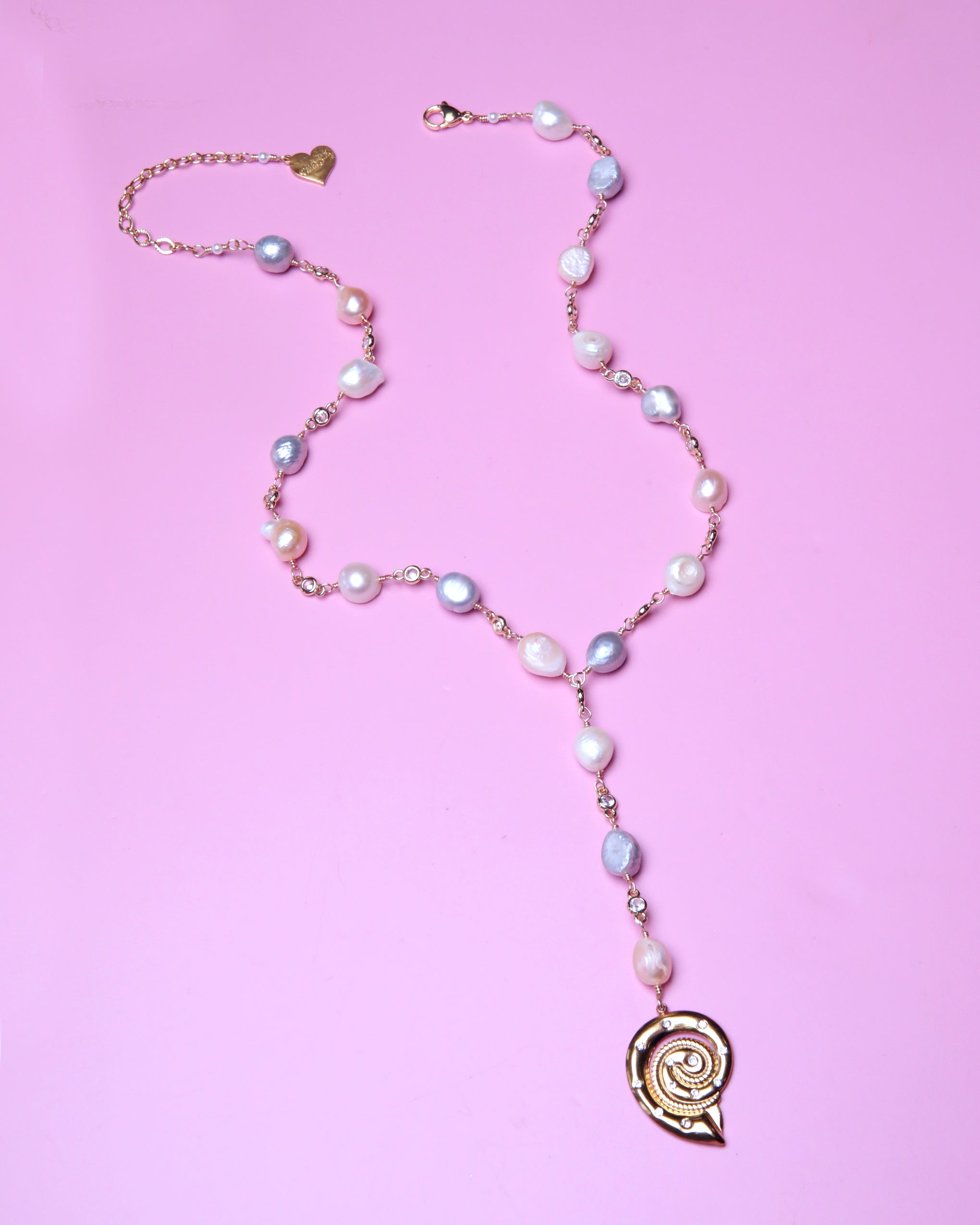Pearl Moonshell Y Necklace