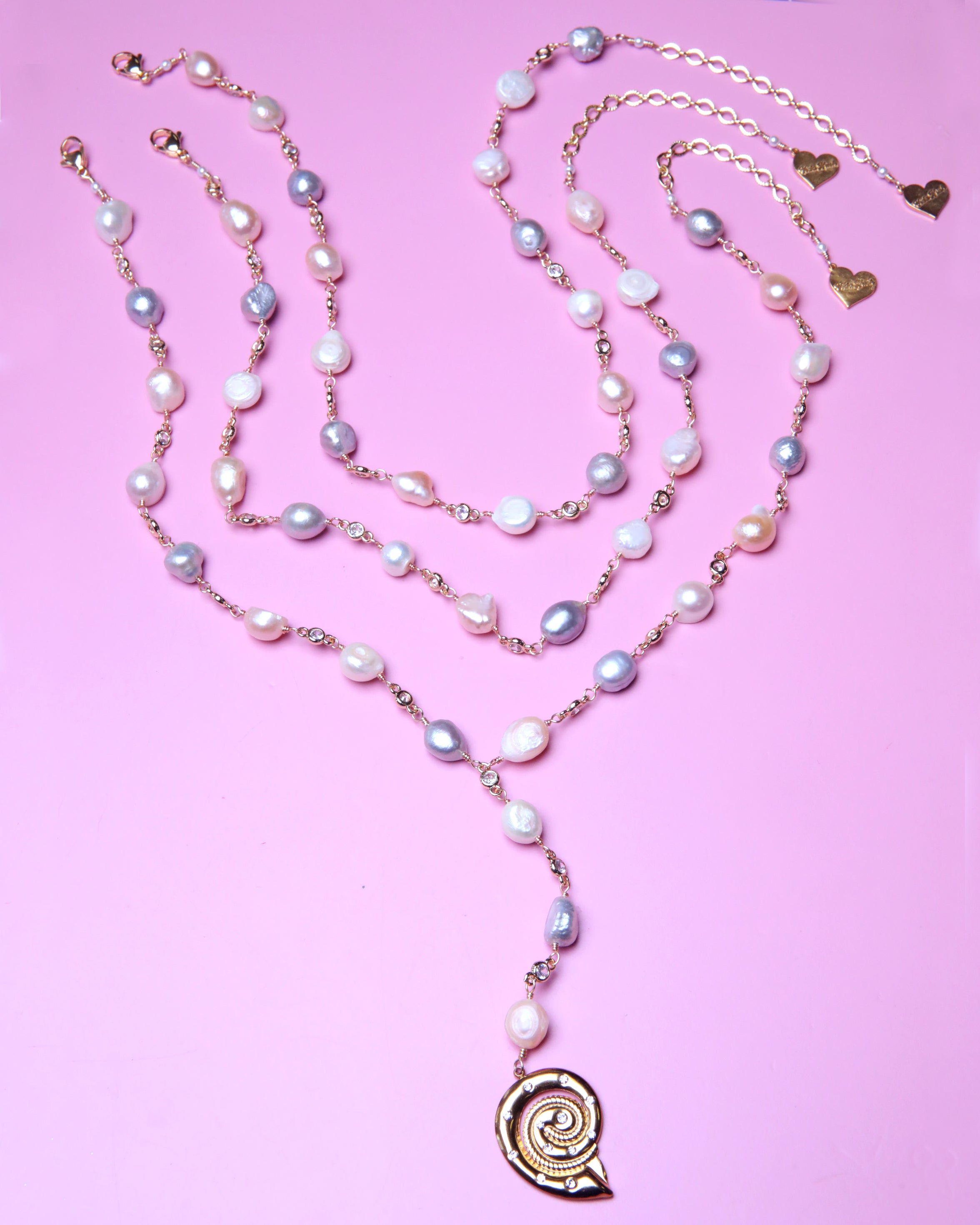 Cubic Pearl Sand and Sea Choker