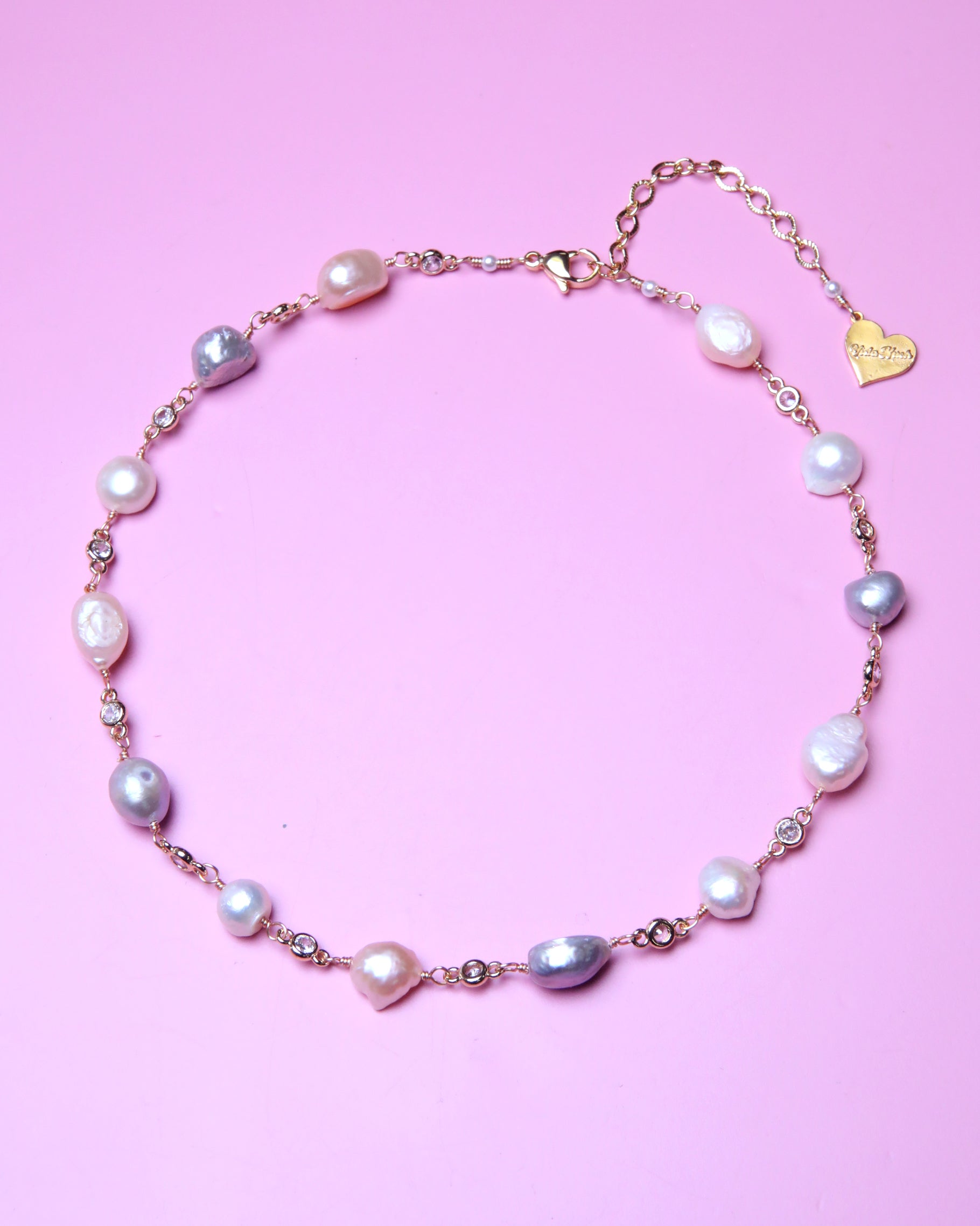 Cubic Pearl Sand and Sea Choker