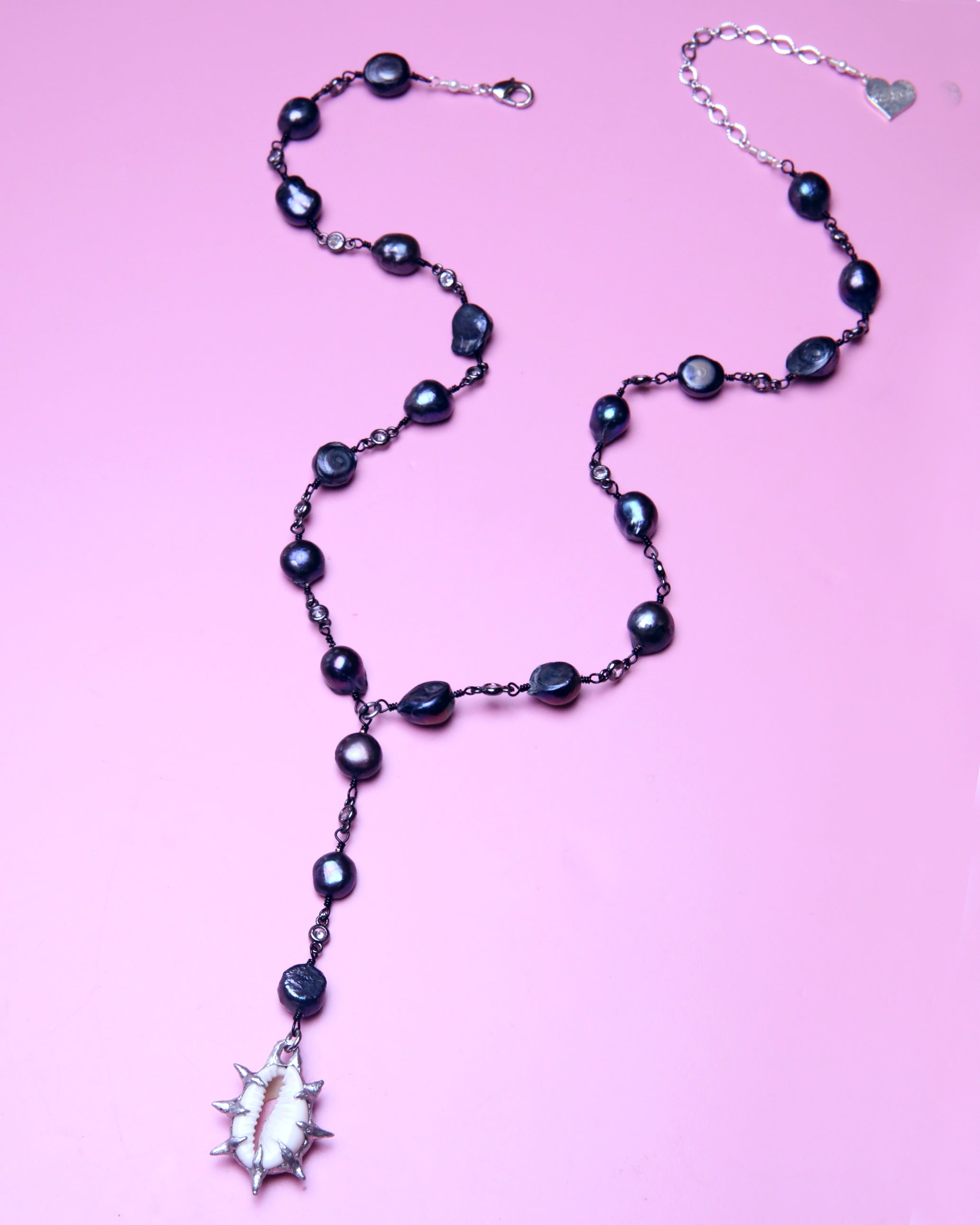 Curse of the Black Pearl Y Necklace