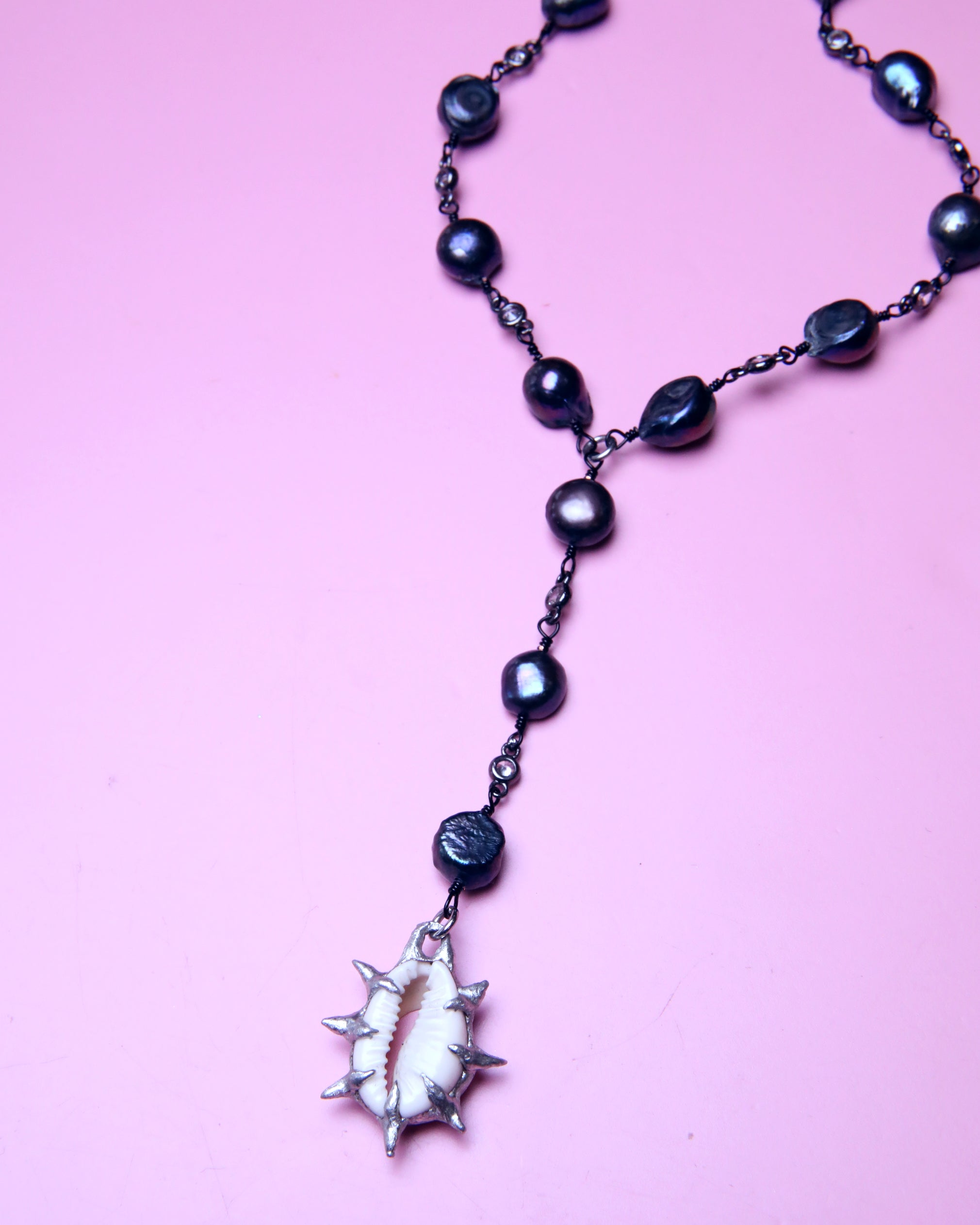 Curse of the Black Pearl Y Necklace