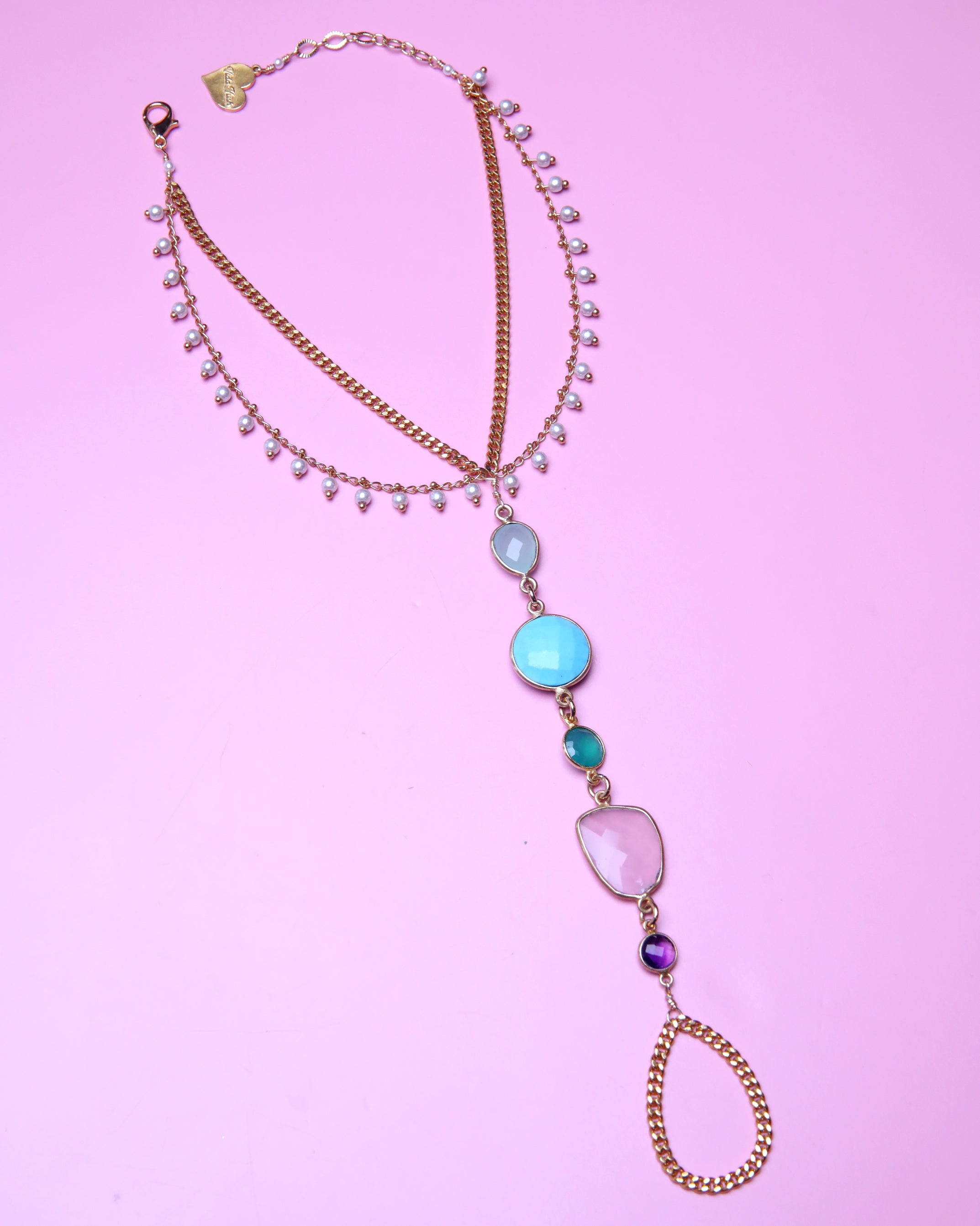Natural Gemstone Foot Chain