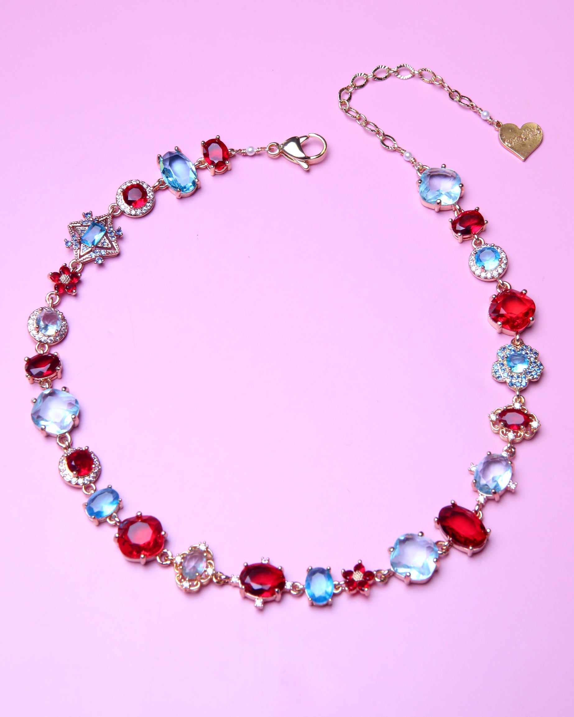 Red and Blue Organized Chaos Choker