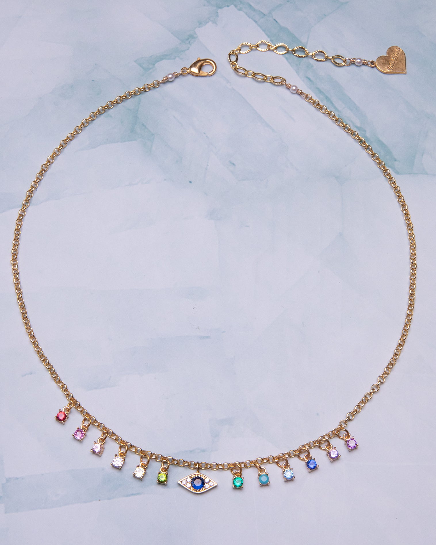 Rainbow Evil Eye Necklace