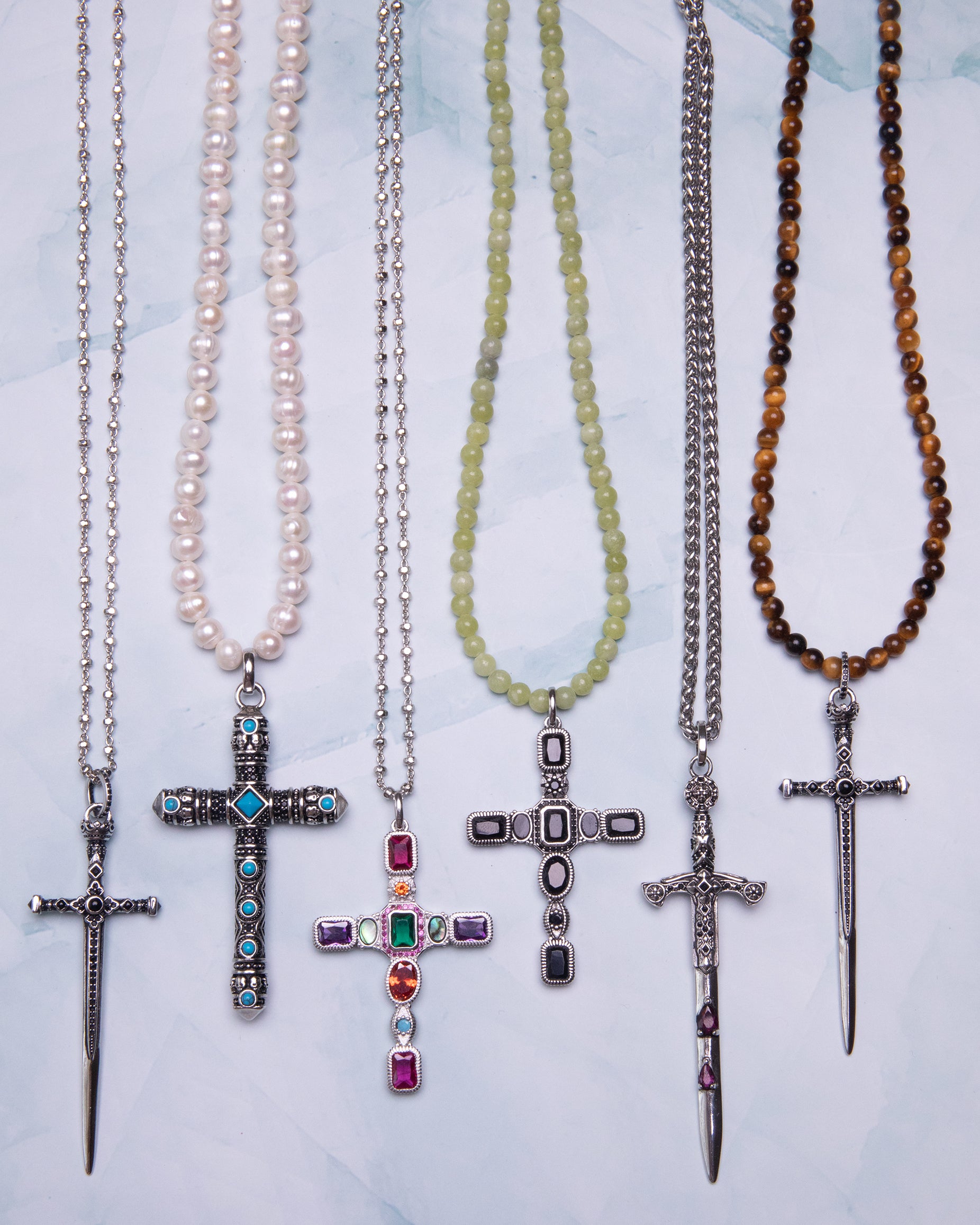 Droplet Cross Necklace
