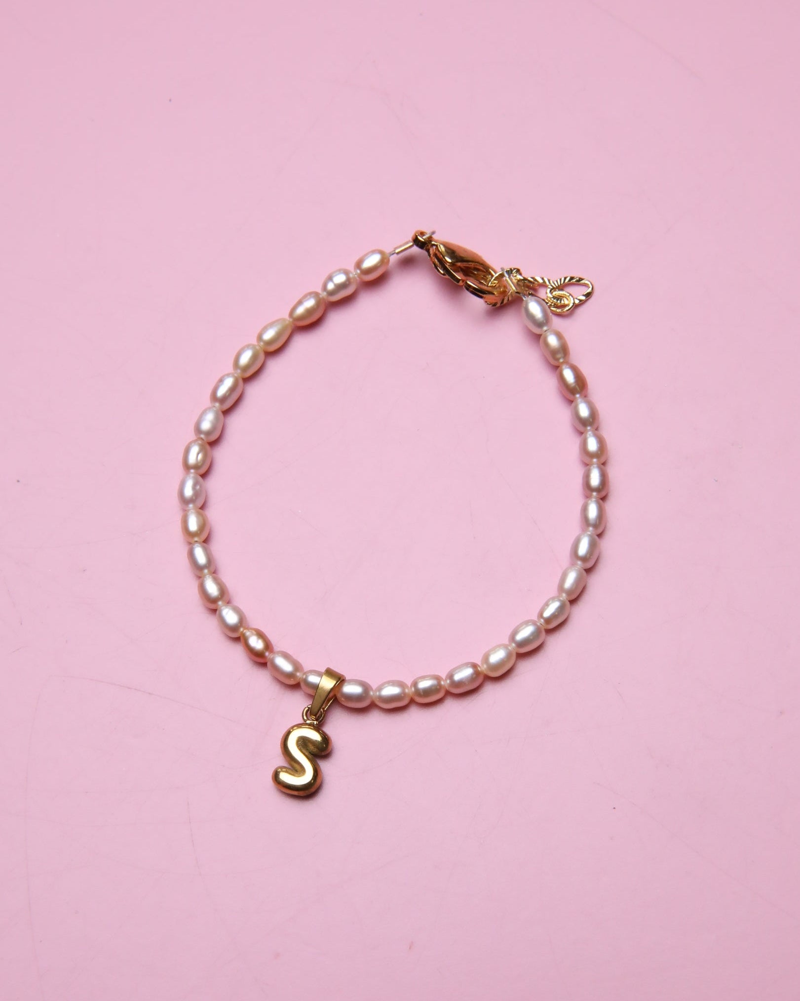 Pearl Baby Initial Anklet