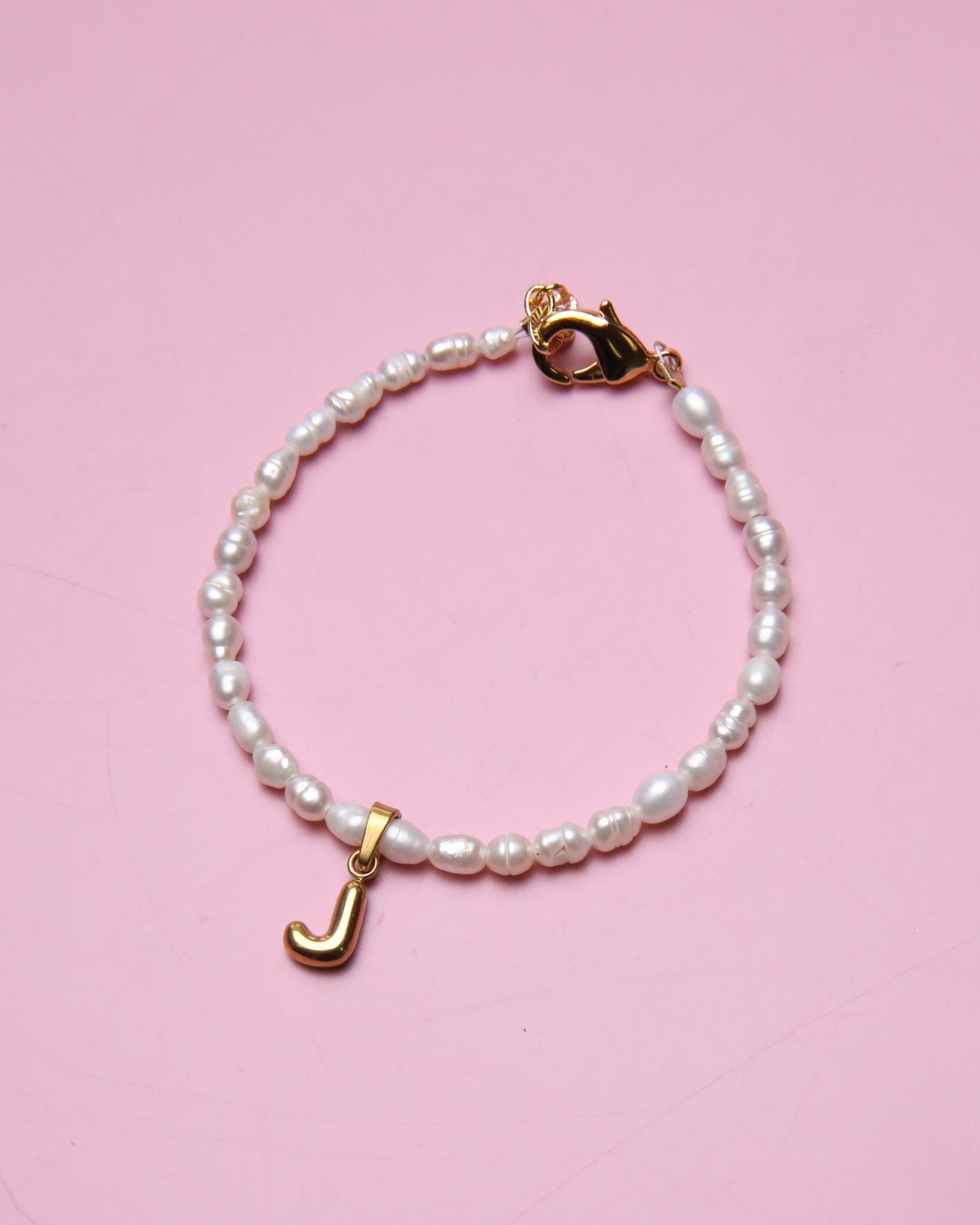 Pearl Baby Initial Anklet
