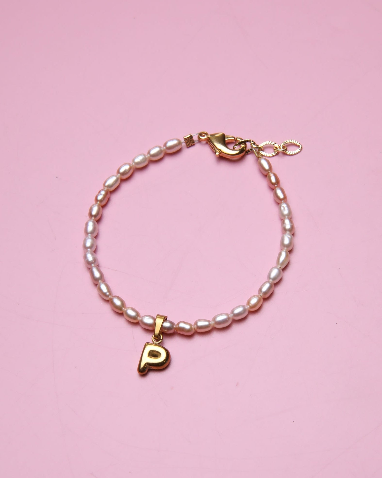 Pearl Baby Initial Anklet