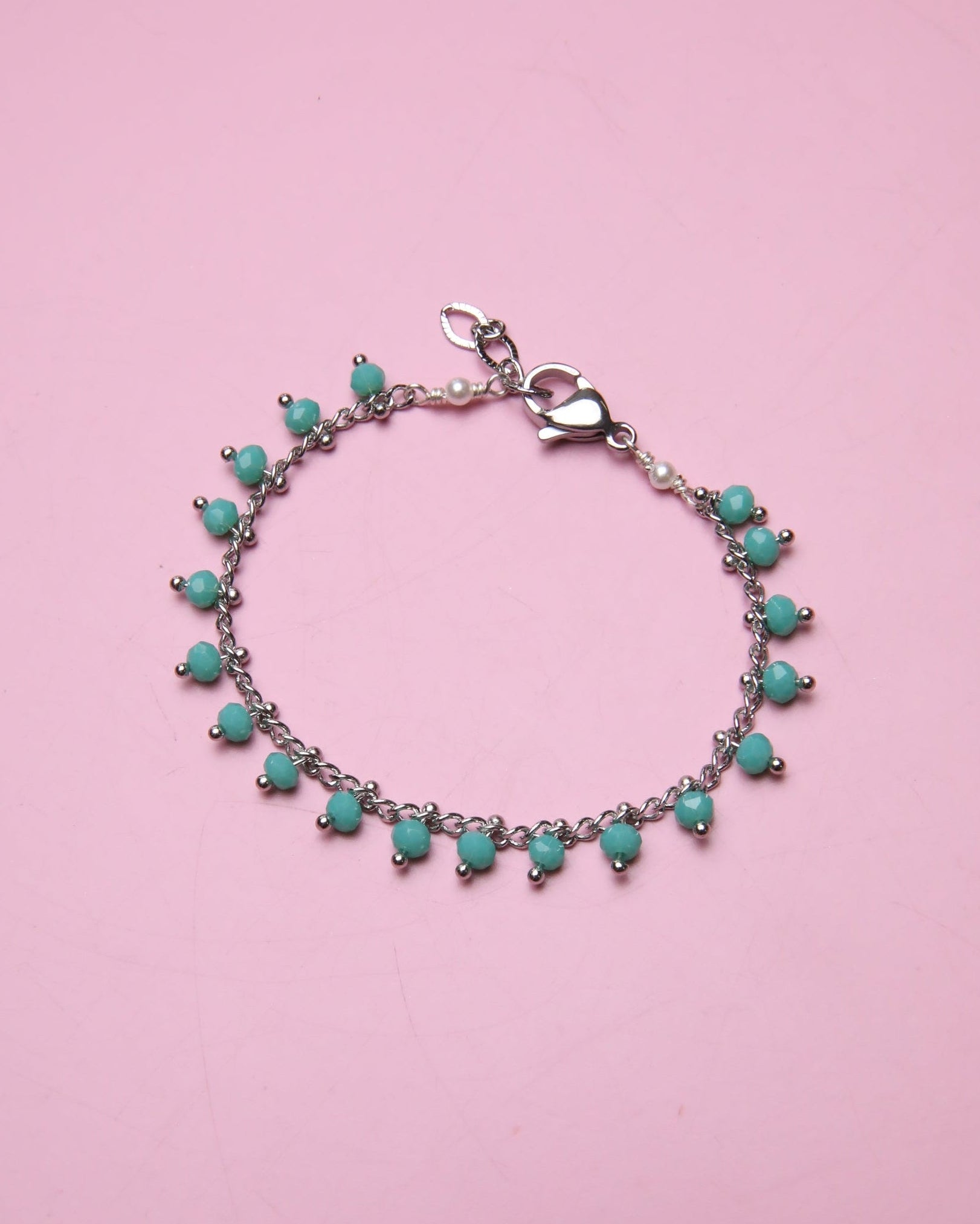 Turquoise Cluster Baby Anklet