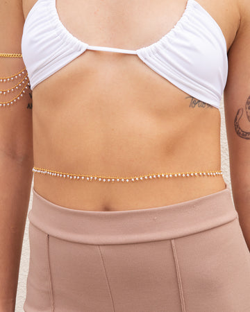 Pearl Cluster Belly Chain