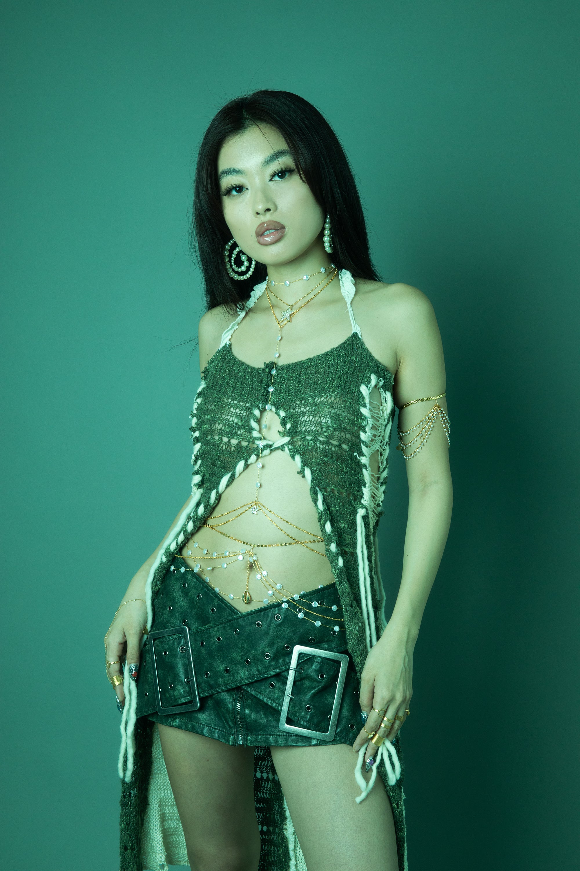 Coin Pearl Body Chain