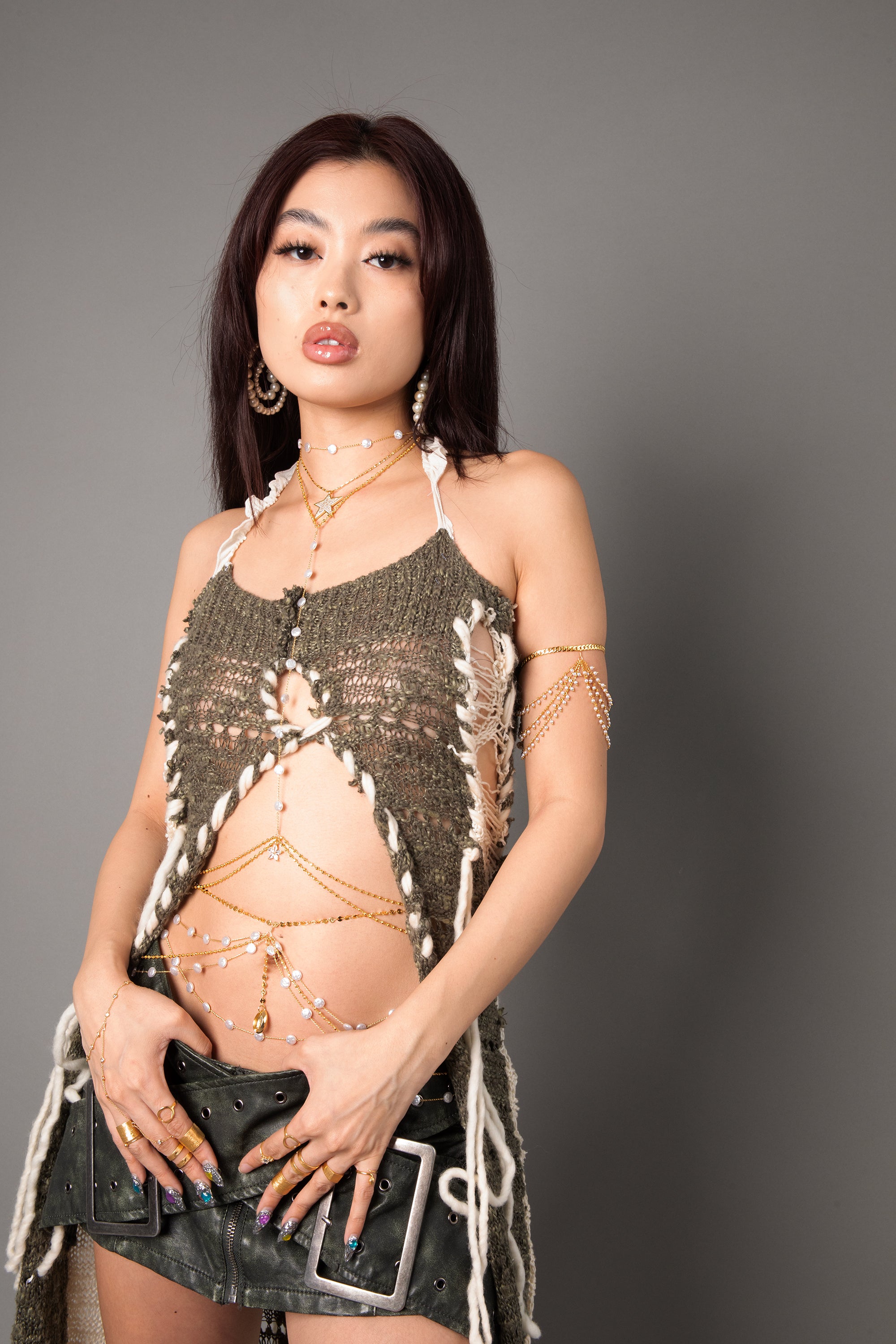 Pearl Cluster Arm Chain/Anklet