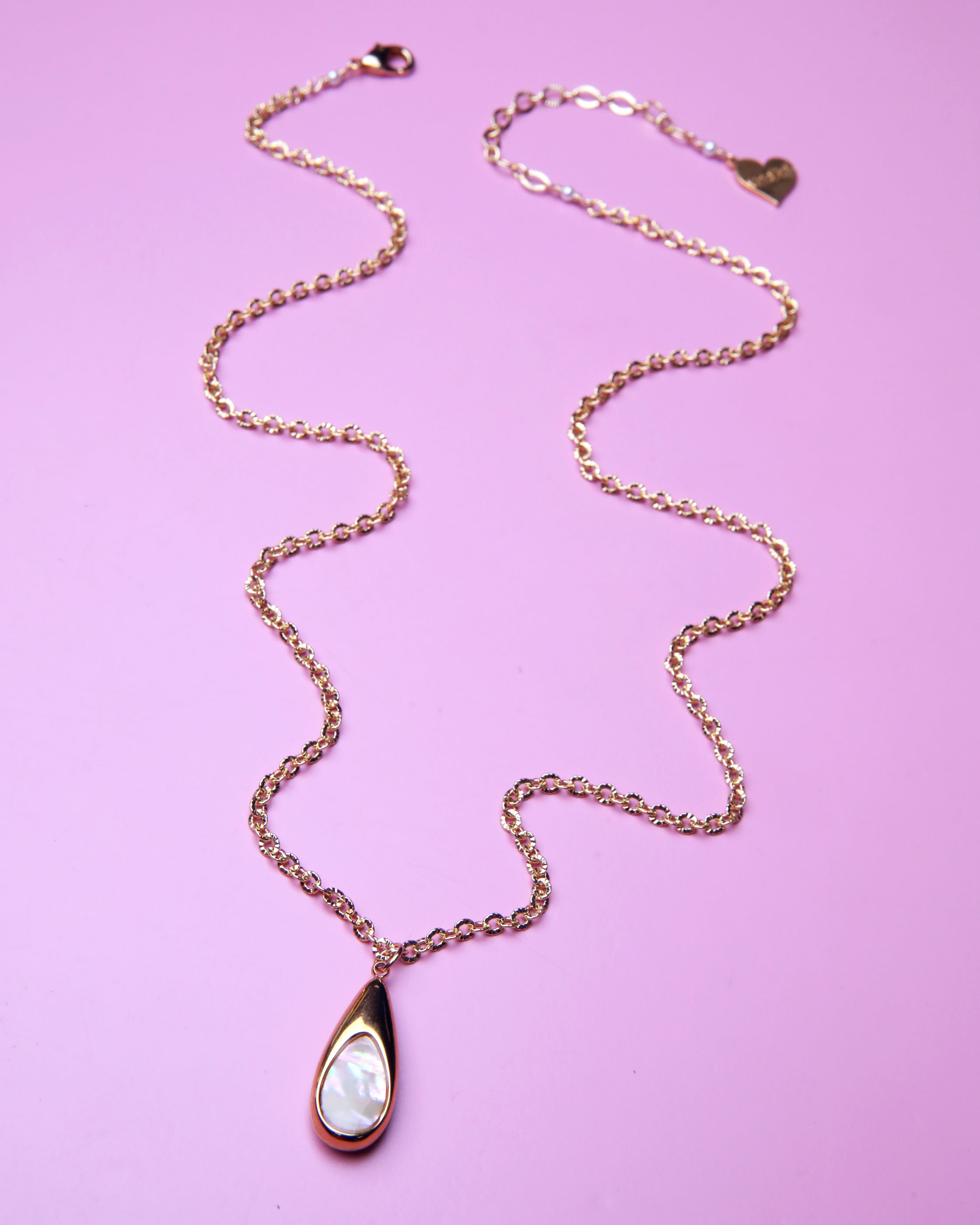 Golden Pearl Teardrop Necklaces