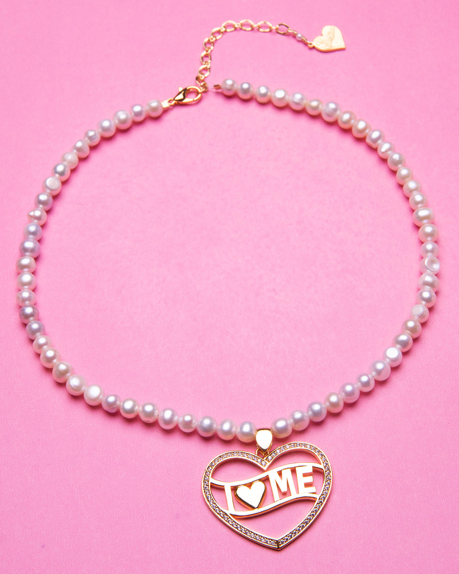 Pearl I Love Me Necklace