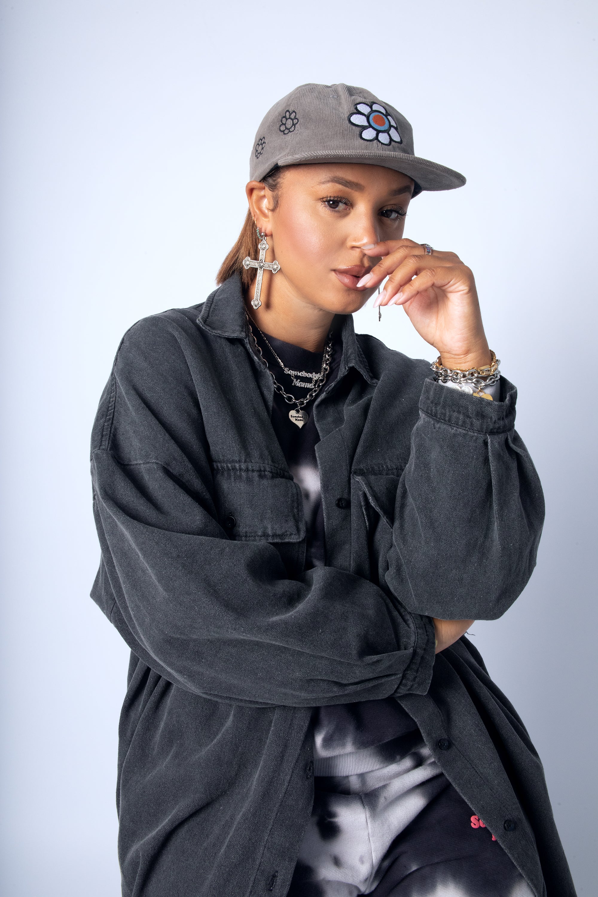 Budded Cross Earrings